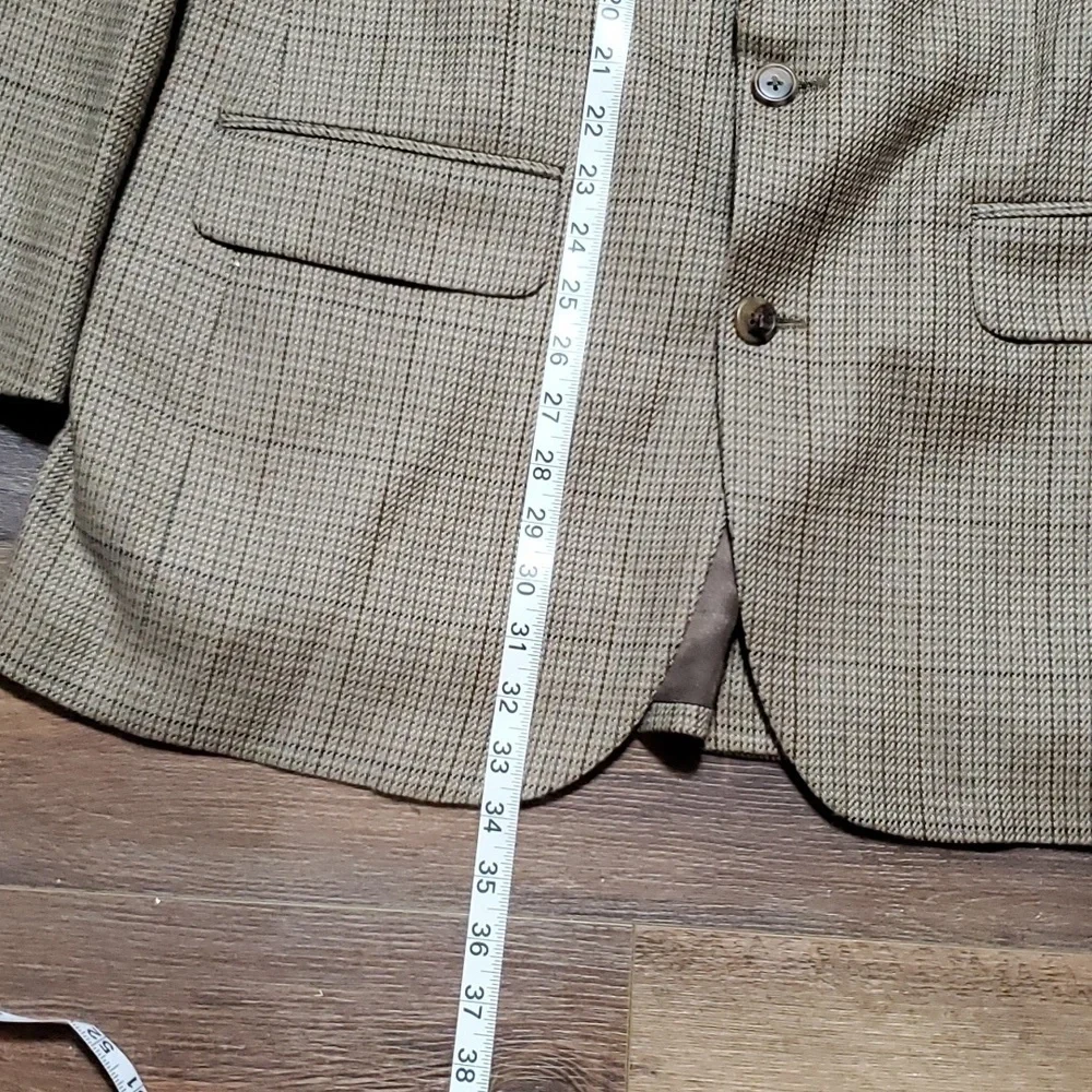 Burberry wool blazer tan